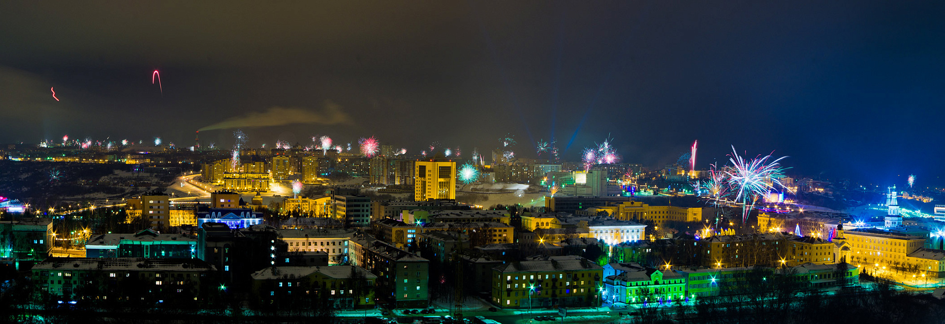 Чебоксары Новогодняя панорама города